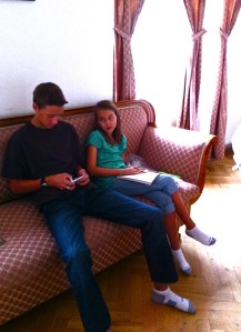 Lounging in the apartment